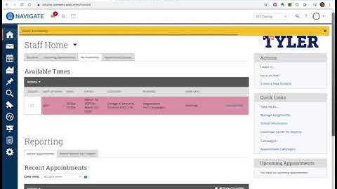 Setting Up Availability in Navigate-EAB - 2-21-2020