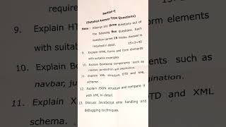 Ccsu Web Technology Bca Mca Solution | Web technology | #ccsu #exam #boardexam #neet