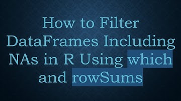 How to Filter DataFrames Including NAs in R Using which and rowSums