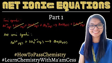 Net Ionic Equations | Part 1 | Learn Chemistry with Ma