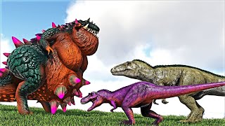FAT-GODZILLA ABERRANT SUMOSAURUS VS ALBERTOSAURUS & ACROCANTHOSAURUS JP DINO (ARK SURVIVAL EVOLVED)