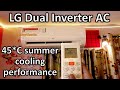 LG Dual Inverter AC cooling performance on 44-45*C day how long does it take to cool