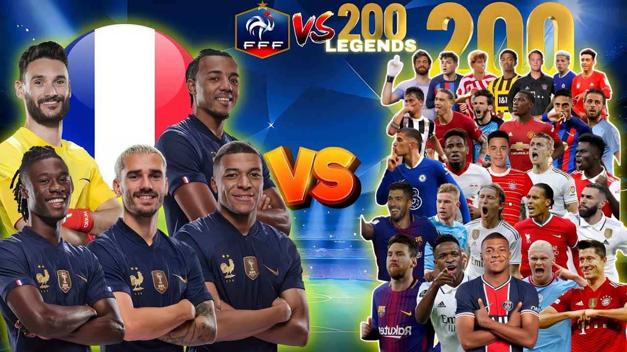 2023 France 🆚️ 2️⃣0️⃣0️⃣ Legends💥Mbappe & Griezmann & Camavinga & Jules ...