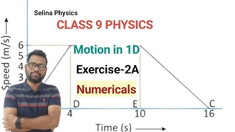 ICSE PHYSICS ||Class 9||Motion in 1D||Exercise 2A Numericals||Selena Physics