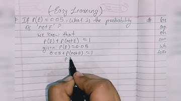 If P(E)=0.05, what is the probability of 