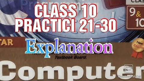 Class 10 Computer Practical 21-30. #viral