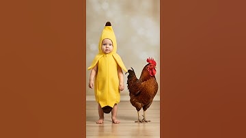 Adorable Baby’s Chicken Banana Dance Challenge #babydance #chickenbanana