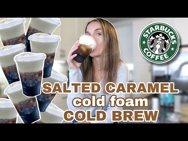 HOW TO MAKE STARBUCKS SALTED CARAMEL CREAM COLD BREW AT HOME! (the