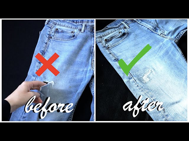 Two jeans repair patches | Iron on black jeans patch