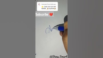 Write your name in Comments|Aashin Done! #ytshorts #namesignature #challenges #shorts