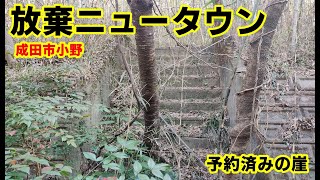 【放棄ニュータウン】成田の放棄分譲地　予約済みの崖