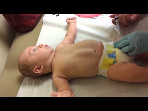 baby Sam at getting 3 shots