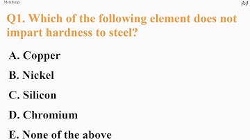 "Metallurgy" Short Test