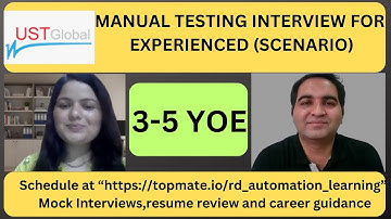 Manual Testing Interview Questions and Answers| Manual Testing Mock Interview for Experienced