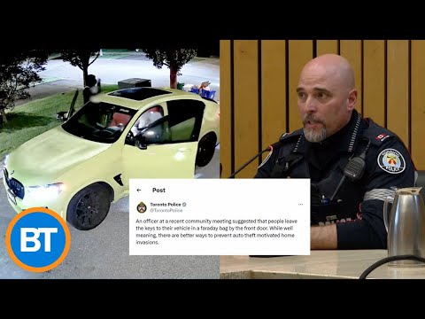 Toronto police officer suggests leaving car keys by front door (now they're taking it back)