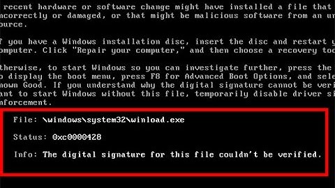 How to fix The digital signature for this file couldn