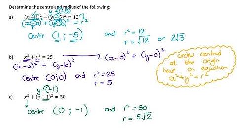 Grade 12 Analytical Geometry - Topic 3
