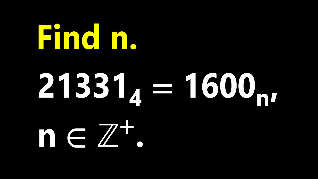 A nice number systems problem. | How to solve it? | You should know the ...
