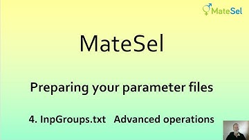Preparing your parameter files: 4. InpGroups.txt - Advanced Operations