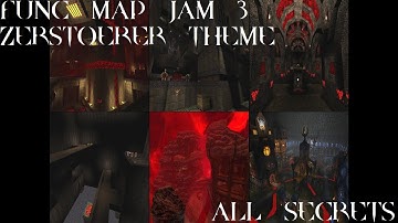 Quake - Func Map Jam 3 - Zerstörer Theme [All Secrets]