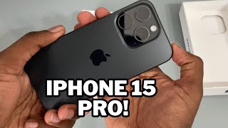 Apple iPhone 15 Pro Unboxing! (Black Titanium)
