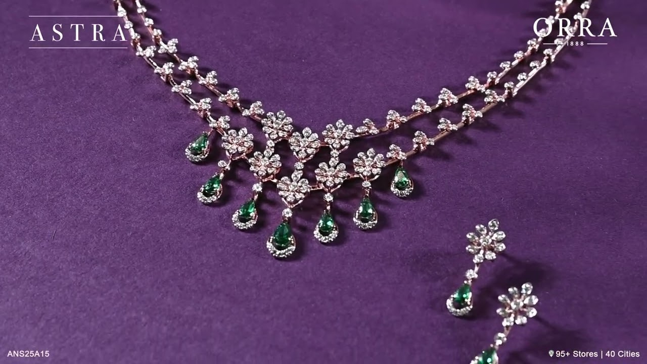 Shimmering Diamond Necklace Set | EMI as low as 10,599*
