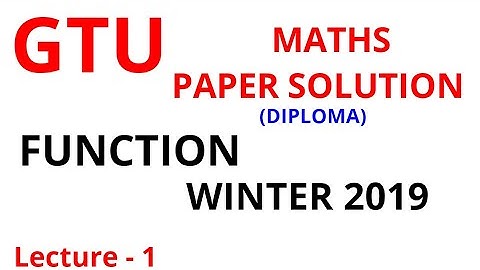Functions Lecture 11 | Engineering Advanced MATHS Important Questions solutions