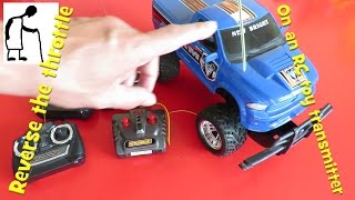 Reverse the throttle on a RC toy transmitter