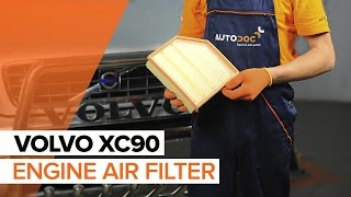 How to change Air Filter on VOLVO XC90 1 TUTORIAL | AUTODOC