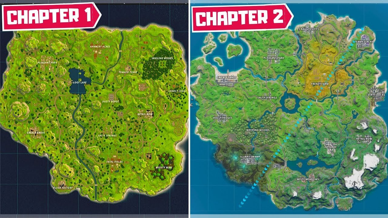 Fortnite Chapter One Season One Map 