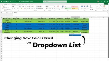 Conditional Formatting in Excel: Changing Row Color Based on Dropdown List