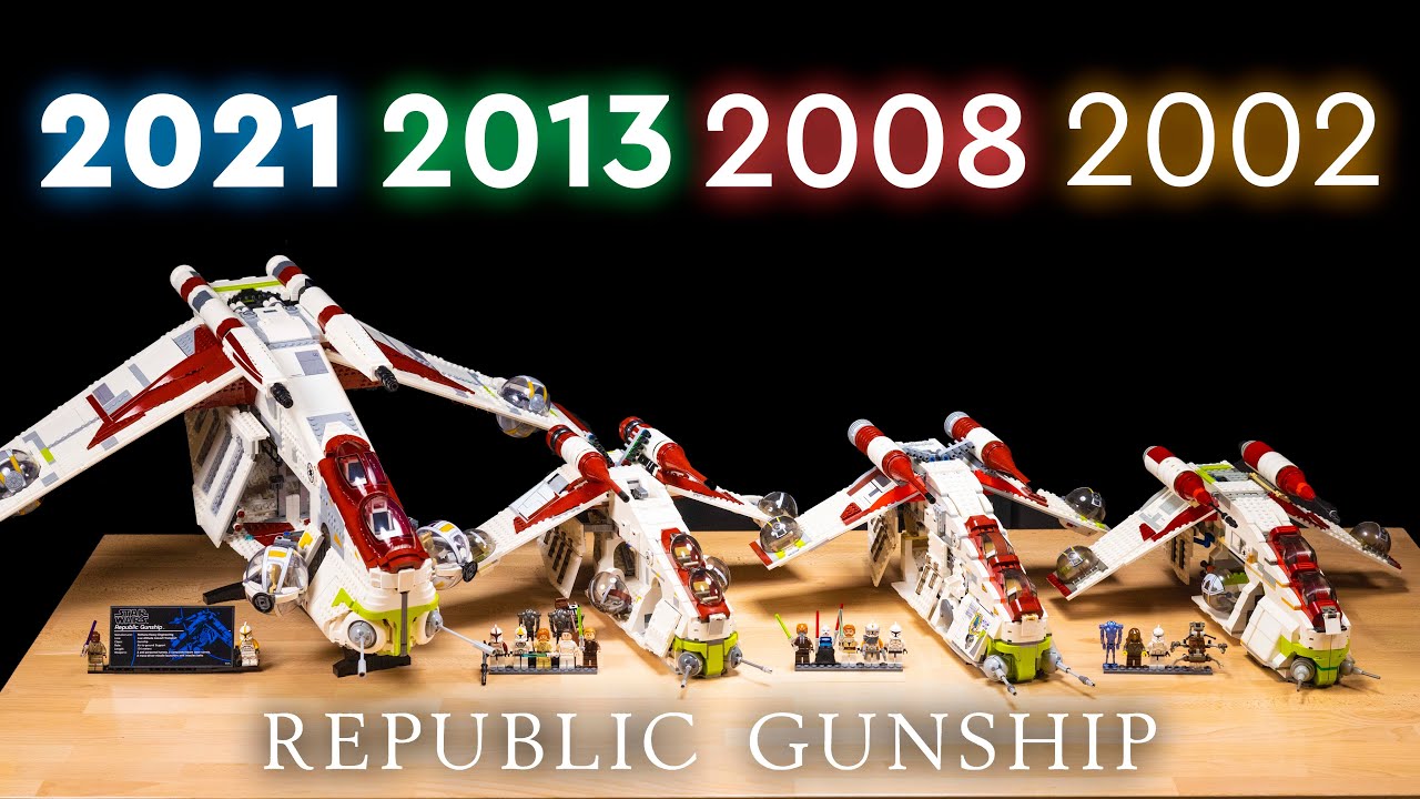 LEGO Star Wars Republic Gunship Comparison | 75309 vs. 75021 vs. 7676 vs.  7163 - YouTube