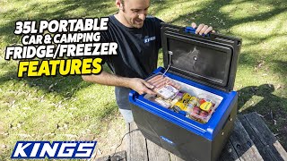 adventure kings 35l portable car & camping fridge/freezer features