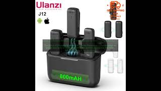 1005004100437731 Ulanzi J12 Portable Wireless 20M Lavalier Microphone Transmitter and R