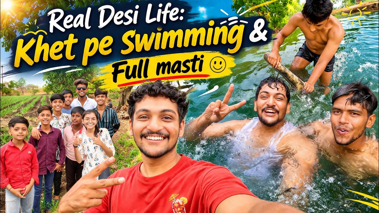 Real Desi Life: Khet Pe Swimming & Full Masti! 🌾🏊‍♂️ | Latur | Ausa
