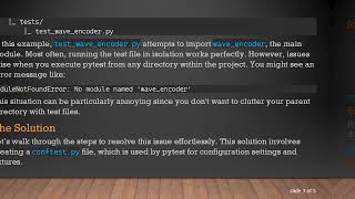 Resolving the ModuleNotFoundError When Running Pytest
