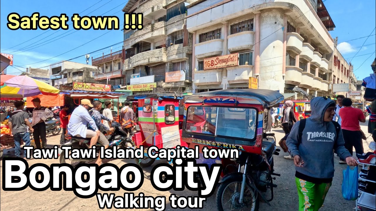 City Downtown of Bongao full uncut walking tour | Capital town of Tawi Tawi Island | Brgy. Poblacion
