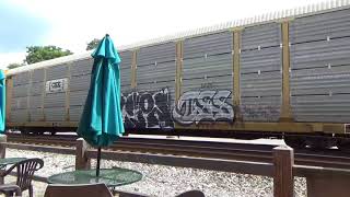 #4418 CSX Q276 Loaded Autorack train with a BNSF Leading