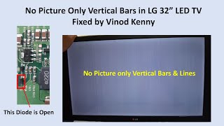 LG 32LS3000 Led Tv No Picture Vertical Lines Fixed by Vinod Kenny