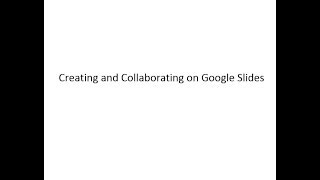 Collaborating Using a Google Slides Template