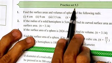 Practice Set 9.3 Std 9th Students Maths 2 Chapter 9 Surface area & Volume