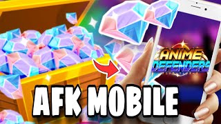 COMO FARMAR AFK no MOBILE no ANIME DEFENDERS - Melhor Farme - Roblox