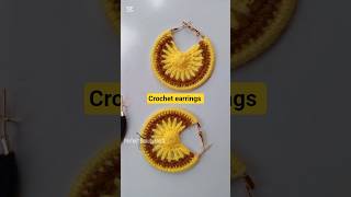 Crochet earrings|hoop earrings#crochet#fashion#diy#handmade#crochetearrings
