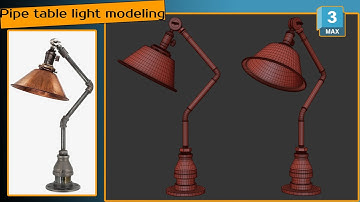 pipe table light  modeling in 3dsmax