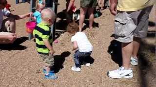 Caroline's first easter hunt! 2012