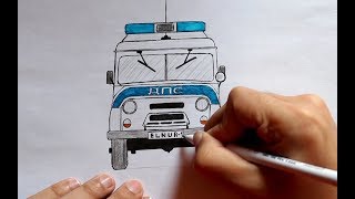 Как нарисовать машину УАЗ ДПС (Ehedov Elnur) UAZ masin resmi nece cekilir- How to Draw a Car Как нарисовать машину УАЗ ДПС (Ehedov Elnur) UAZ masin resmi nece cekilir- How to Draw a Car