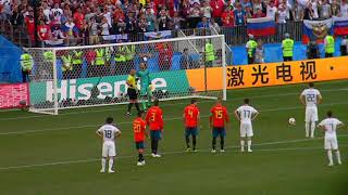 1.7.2018 1/8 WC Россия - Испания гол с пен. Дзюбы