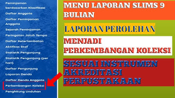 SLIMS 9 Bulian!! Settingan Laporan Perolehan Pada Menu Reporting#1