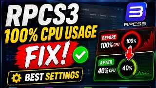 How to Reduce CPU Load in RPCS3 EMULATOR 2026