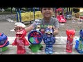 PJ MASKS Bubbles Opening Fun Playtime At The Park With Gekko, Owlette & Catboy TBTFUNTV